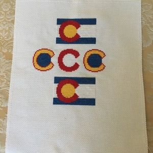 NEW hand sewn Colorado flag wall art